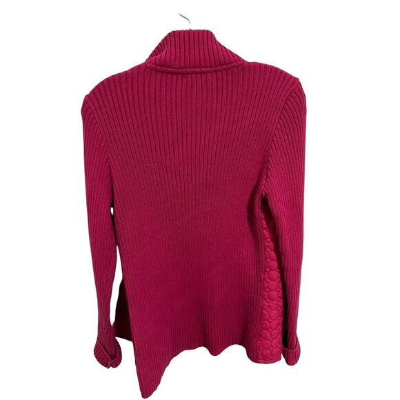 Harve Bernard Zip up Sweater Pink Size Large - Picture 2 of 8